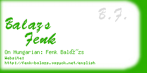 balazs fenk business card